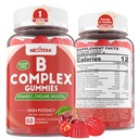 Vitamine B Complex Gummies, Vegan Vitamine B Gummies met 2000 mcg Methyl B12, Methyl Folate 