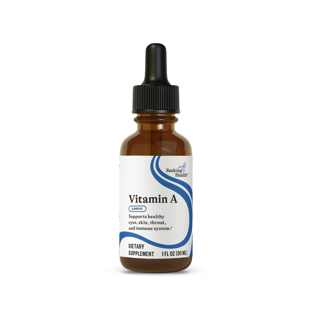 Seeking Health vitamine A Drops - Eye & Skin Health Supplement with Retinyl Palmitate - Liquid Vitamin Support with Antioxidant Support - Soy-Free & Gluten-Free - 1 fl oz, 1500 mcg (600 porties)