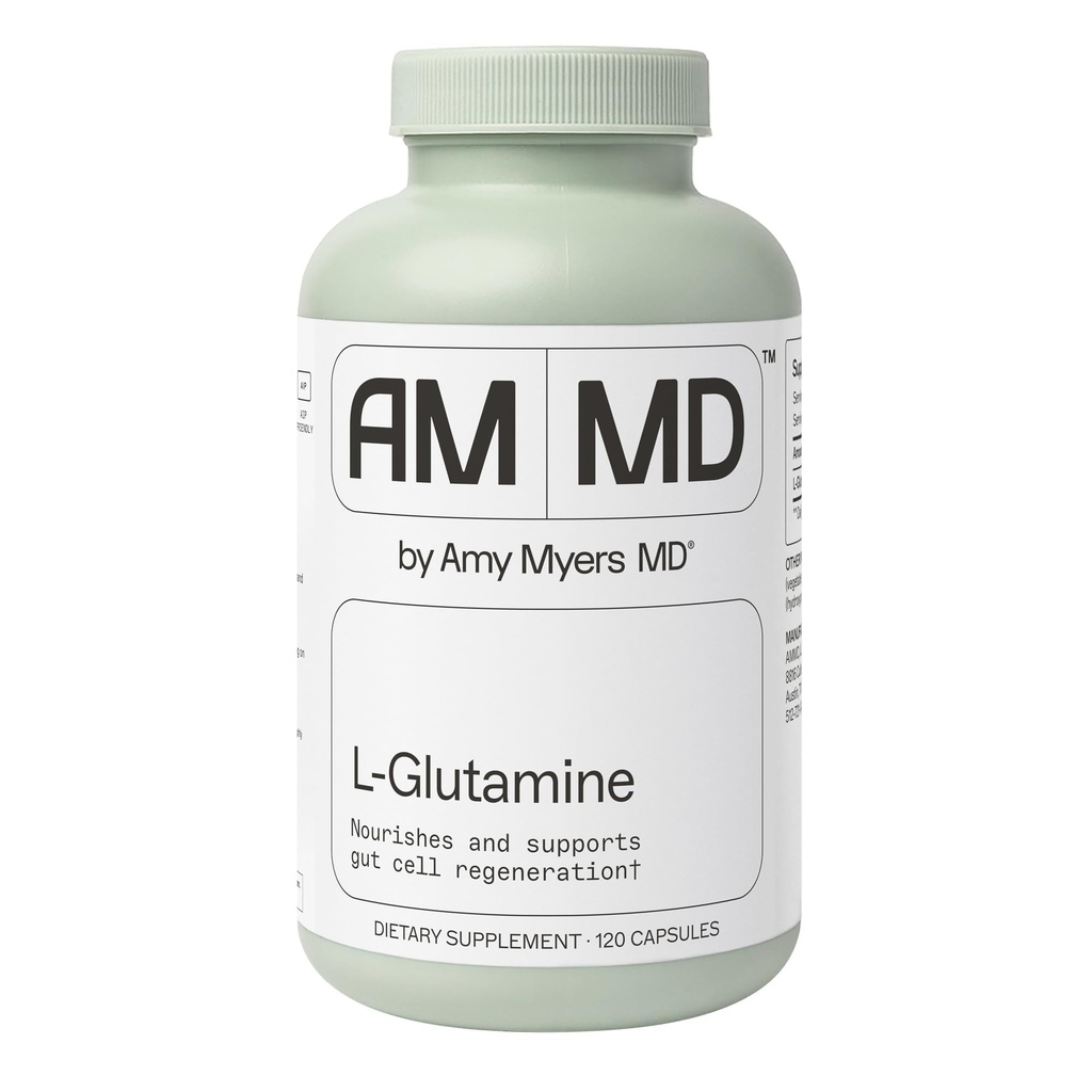 Amy Myers MD L-Glutamine Capsules - Cell Health Supplement - Gut Cleanse & Soothing Ondersteuning voor Maaghulp - Gezonde spierondersteuning - Adult Health Supplement