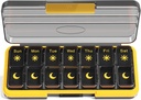 Zoksi Am Pm Pill Organizer 7 Dag, Weekly Pill Box 2 Times a Day, Medicine Pill Organizer met apart compartiment, Travel Pill Case Dispenser Portable voor vitaminen, visolie, geneesmiddelen(zwart)
