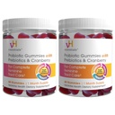 vH essentials Probiotic Gummies with Prebiotics & Cranberry, Concentrated Extract for Urinary Tract Health, Supports Vaginal Microflora Balance for a Healthy Feminine Tract, 60 Count 2 Pack