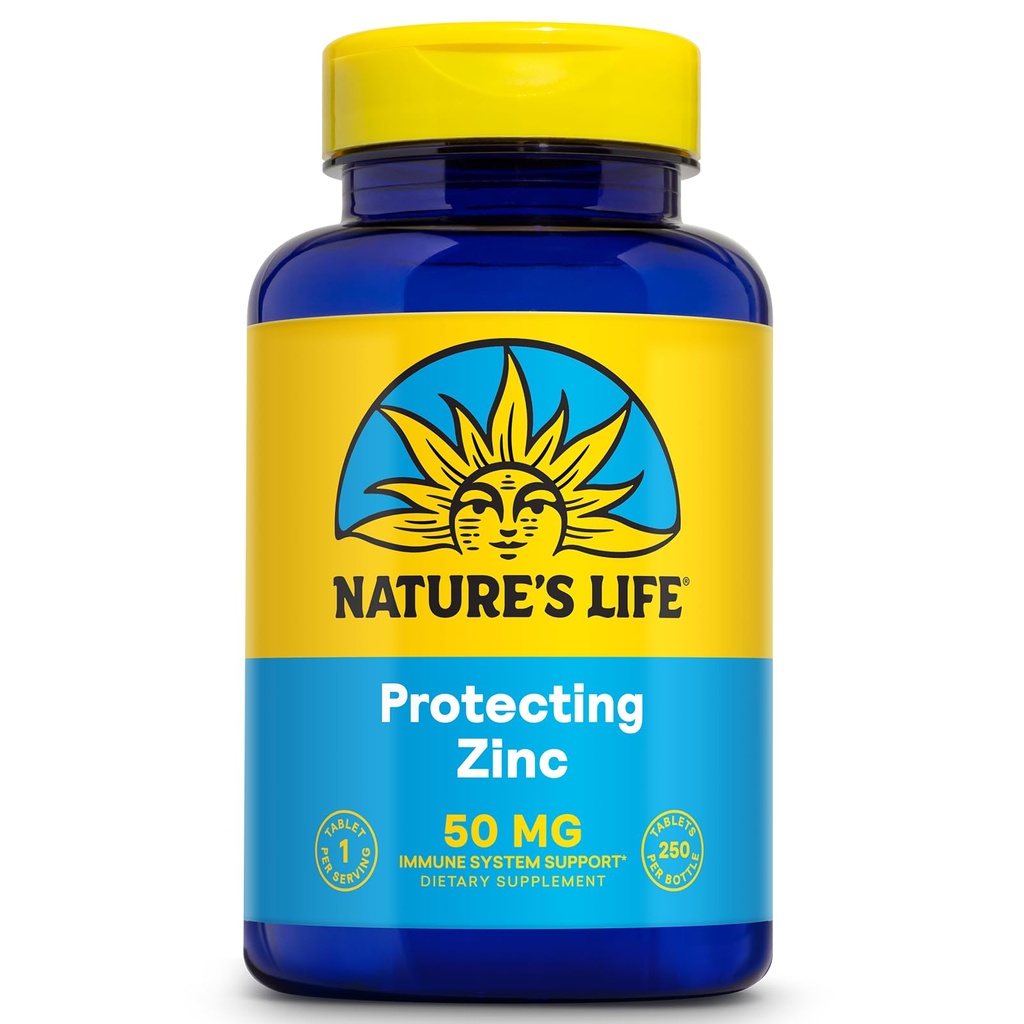 LEVEN VAN DE AARD Het beschermen van zink 50mg met 2,5mg koper - chelated zink supplement voor Immune Support, bot gezondheid, spierfunctie en hart gezondheid ondersteuning, 60-dagen garantie, 250 porties, 250 tabletten