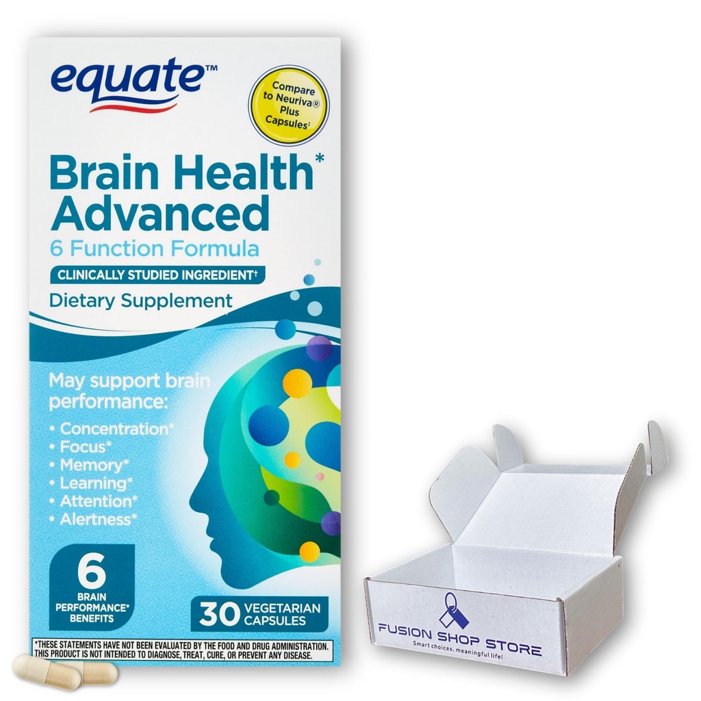 Brain Health 6 Function- Capsules, 30 ct (Pack of 1), Boxed by Fusion Shop Store