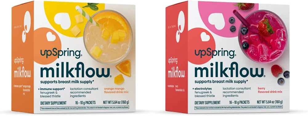 UpSpring Milkflow Electrolyte Borstvoeding Supplement Drink Mix met Fenegriek 