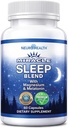 Neuro Health Sleep Plus Sleep Aid, with Magnesium, Melatonin and Ashwagandha, 60 Capsules (1 Bottle) Herbal Sleeping Pills for Adults | Vegetarian Sleep Pills | Non-Habit Forming / 5 HTTP/Chamomile