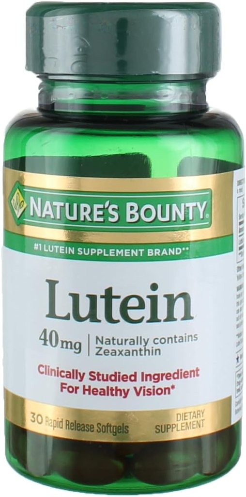 Nature's Bounty Lutein Softgels, 30 count (pack of 2)