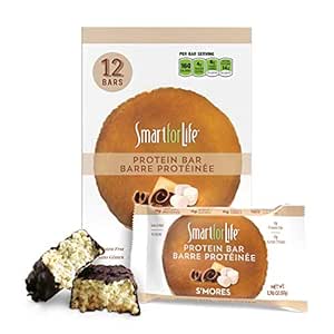 Smart for Life High Protein Bars - Smores - Low Sugar Crunchy 14g Proteine Meal Replacement Bars - Werkt met Cookie Diet Proteine Snacks 