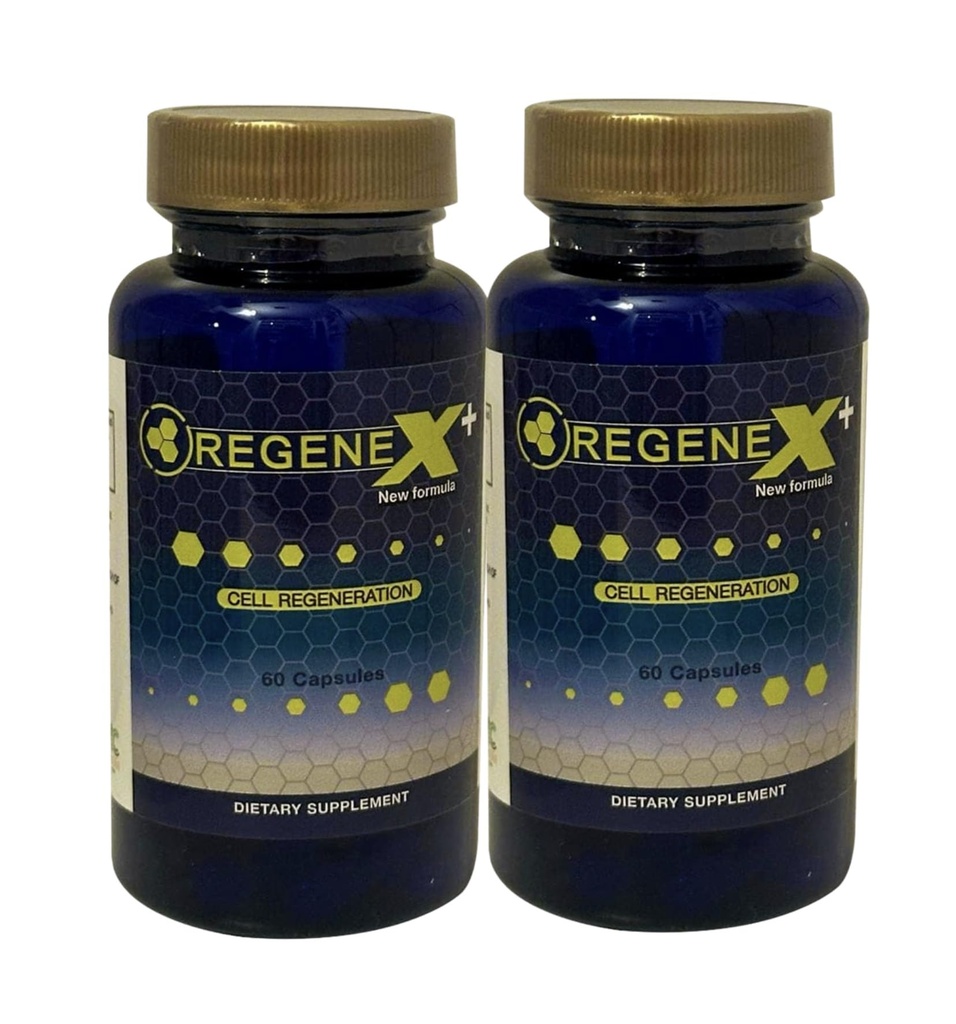 New Regenex+ | Stem Cell Supplement Made of Purest AFA for Cells Regeneration and Renewal, Gluten Free Blue Green Algae Stem Cell Enhancer - 120 Capsules - 2 Bottles