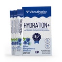 Hydration Electrolyte Powder Packets Blend Magnesium Calcium Sodium Potassium | Coconut Water + Vitamin C & B12 | Sugar-Free, Vegan, Non-GMO, Energy & Immune Support, 18 Servings Blue Raspberry Flavor