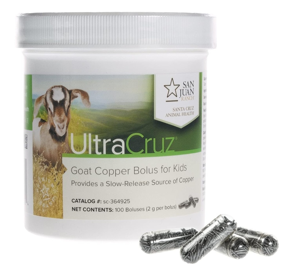 UltraCruz - sc-364925 Geit Koperen Bolus Supplement voor Kid Geiten, 100 Tel x 2 Gram