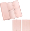 FYY Daily Pill Organizer,2 Stuks 7 Compartments Portable Pill Case Travel Pill Organizer,[Folding Design] Pill Box voor Purse Pocket te houden vitamines, Cod Leverolie, Complementen en Medicatie-Roze