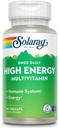 SOLARAY Eenmaal daags Hoge Energie Multivitamine, IJzervrij, Immuun Systeem en Energie Ondersteuning, Gehele Eten en Kruidenbasis Ingrediënten, Heren en Vrouwen Multi Vitamine (30 Serven, 30 VegCaps)