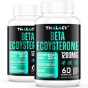 1200MG Beta Ecdystérone Supplément, 98 % Pureté maximale Ecdystérone Suppléments pour masse musculaire maigre, performance athlétique et force, 120 Capsules