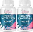 Supplément tocotriénol liposomique 1000mg, vitamine E, formule avancée avec 95% Delta-Tocotriénols et 5% Gamma-Tocotriénols - 60 Softgels (2 bouteilles)