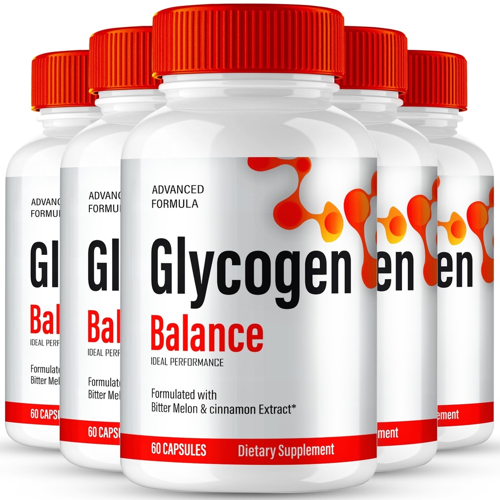 Glycogen Balance Advanced Blood Formula Capsules, Glycogen Blood Balance Supplement Pills - Maximum Strength, All Natural Healthy Circulation & Stable Levels, GlycogenBalance Reviews (5 Pack)
