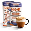 Night Collagen Burn - Weight Loss & Belly Fat Burner & Sleep Aid for Women & Men | Sleep Support for Bloating & Metabolism, Appetite Suppressant | Supports Skin, Hair, Nails & Joints | 60 Servings