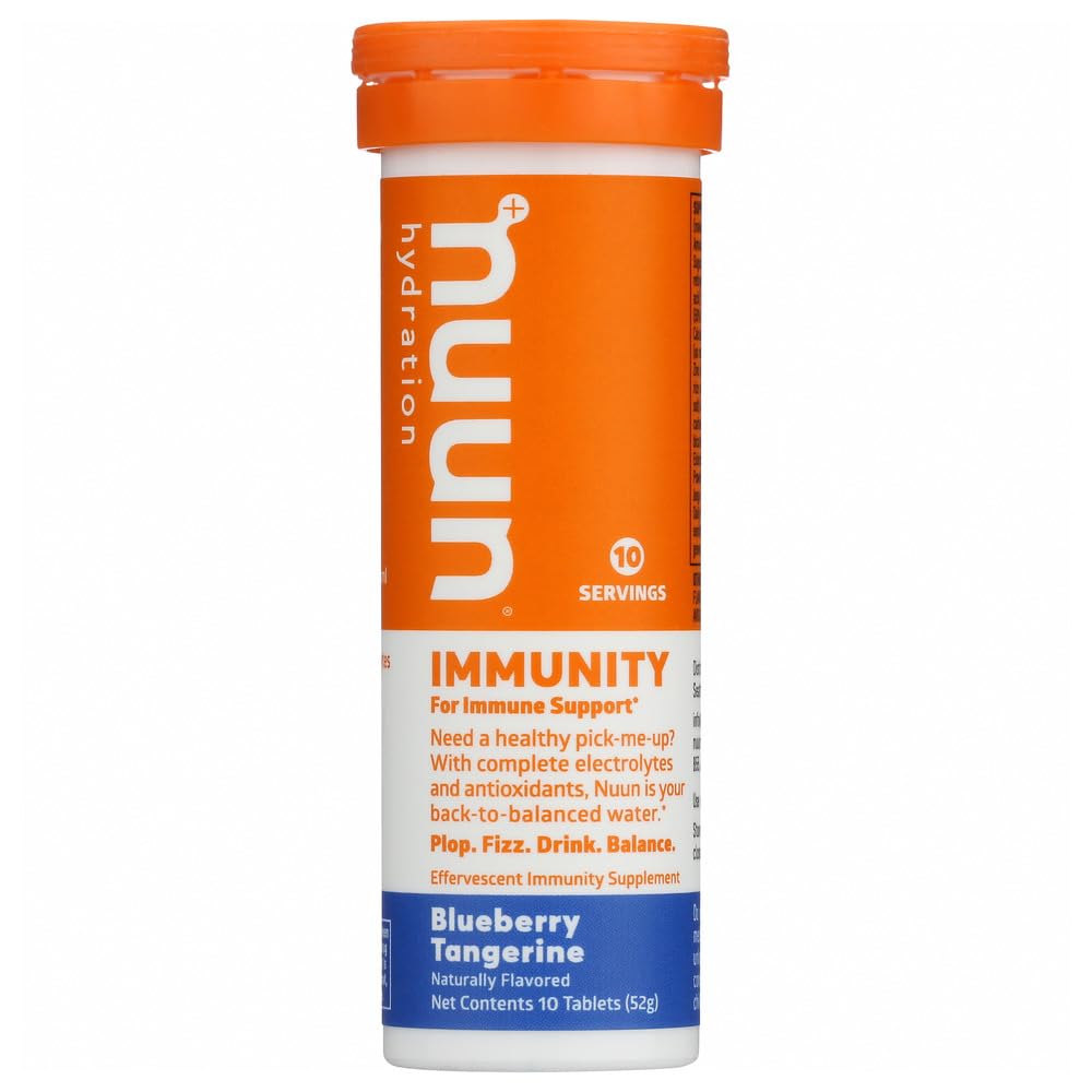 Nuun Immuniteit: Blueberry Tangerine Enhanced Hydration Tablets (2-Pack van 10 Tabs elk)