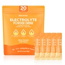 Hydration Electrolyte Powder Packets, 20 Count, Sugar Free Drink Mix with Yerba Mate for Energy & Recovery, Keto Friendly Vegan Gluten Free, Supports Immunity & Digestion