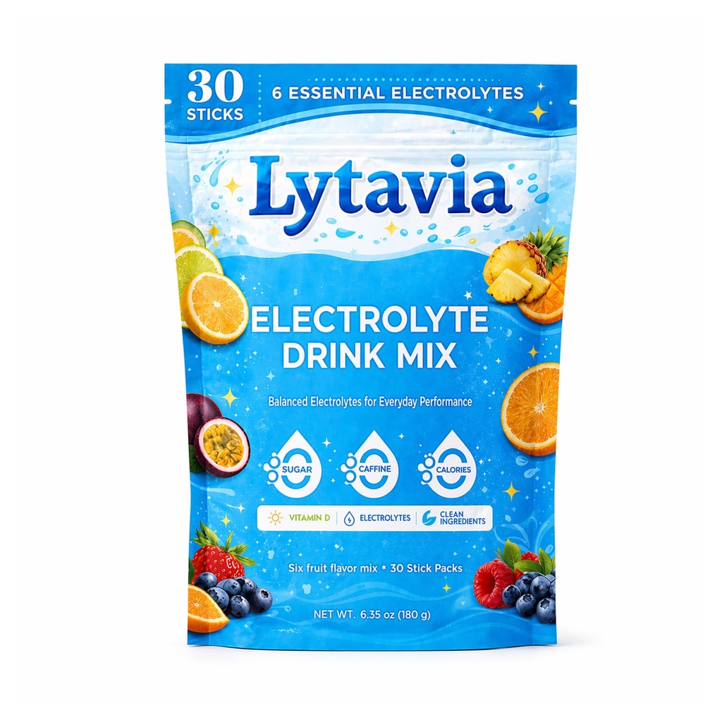 Lytavia Electrolyte Drink Mix Sticks, 30 Stick Packs
