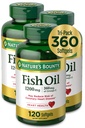 Natures Huile de poisson, 1200mg, 360mg d'Oméga-3, 120 (3 Pack, 360 Total) Softgels 120 Softgels