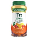 Nature's Bounty Vitamine D3 Gummies, Vitamine Supplement, Ondersteunt Immune Health, 50mcg, 2000IU, Gemengde Fruit smaak, 90 Gummies
