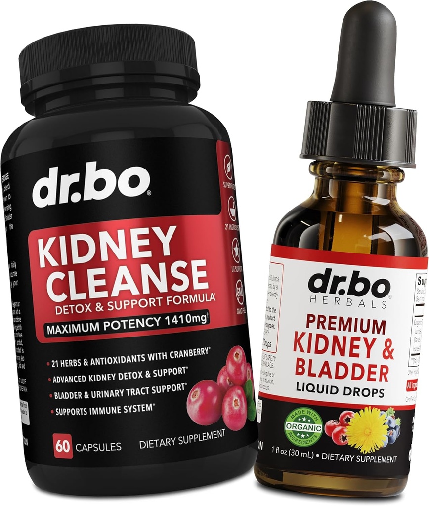 Nier Reiniging Detox Ondersteuning Supplement & Bladder Health Drops - Biologische Nierblaas Supplementen Drops & Pills Juniper Berry Clears Dandelion Cranberry - Nieren Nier- en urinetrek Supplementen