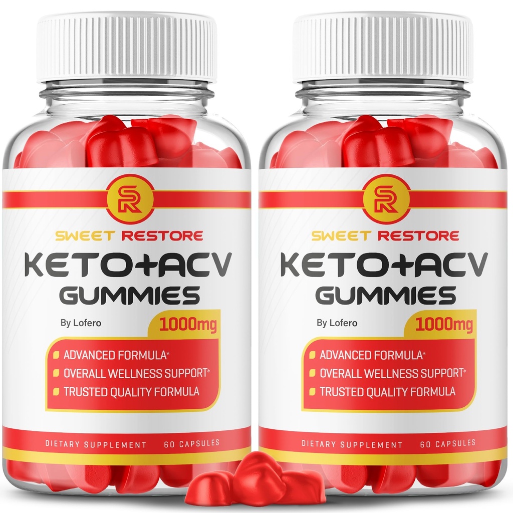 (2 Pack) Sweet Restore Gummies, ACV Gummy Loss Support Supplement with Advanced Maximum Strength, Premium Wellness Formula Apple Cider Vinegar Gummys Natural Ingredients Overall Health Gomitas (120ct)