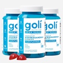 Goli Zero Sugar Ashwagandha & Vitamin D, Maca, L-Theanine Gummies, No Artificial Sweeteners, No Sugar Alcohols. Mixed Berry, KSM-66, Vegan, Plant Based, Non-GMO, Gluten-Free & Gelatin Free. (3)