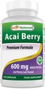 #1 Acai Berry 600mg per Serving by Best Naturals -- 100% Pure High Potency -- Supports Fat Metabolism -- Manufactured in a USA Based GMP Certified Facility and Third Party Tested for Purity. Guaranteed!! (120 Caps)