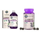 Tuin van het leven Organics Plant-Based Vlierbessen Immune Siroop 6,59 fl oz & Organics Vlierbessen Gummies voor volwassenen en kinderen