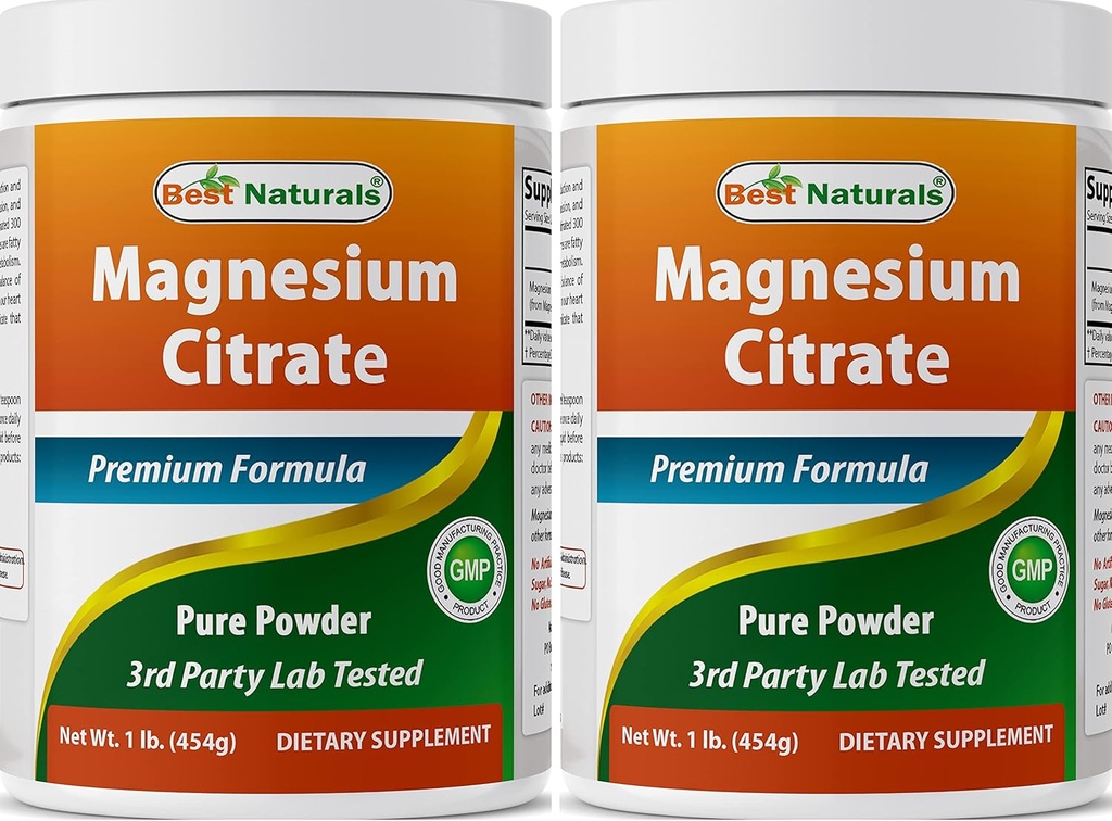 Best Naturals Magnesium Citrate Powder 1 Pond (1 LB (Pack of 2))