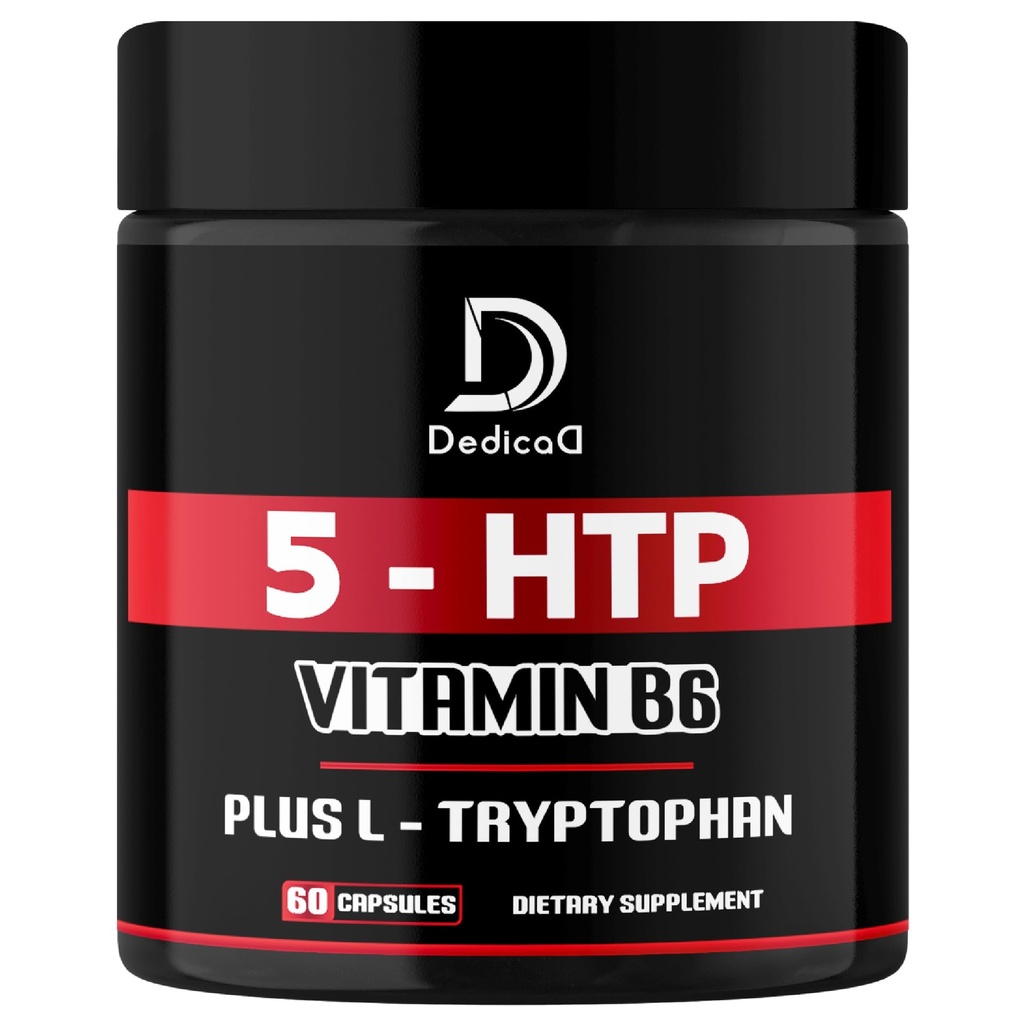 5 HTP supplement 1010mg - 60 capsules - 3in1 gecombineerd met vitamine B6, L-Tryptofaan - Comfortable Mood, Brain Health, Body Management & Immune System Support