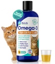 Premium Omega 3 Fish Oil for Cats - Wild Alaskan Salmon Oil Supplement for Skin and Coat - Liquid Cat Supplement for Shedding Control & Cat Dandruff - 16oz