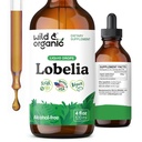 Wild & Organic Lobelia Tinctuur - Lung Detox and Cleanse - Liquid Lobelia Herb Supplement - Vegan, Sugar & Alcohol-Free Leaf Extract Drops - 4 fl oz