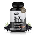 Capsules d'huile de graines noires à pression froide - Nigella sativa pure Nigella non-OGM Huile de graines de cumin noire pour la beauté Immunité et soutien général du bien-être - Thymoquinone-Rich 1000mg Servir (60 jours)