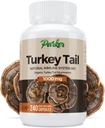 Parker Naturals Turkije Tail Mushroom Capsules - Biologische Paddestoel Supplement voor Immune System Health Support - 1000 mg Premium Mushroom Supplementen - 240 Capsules