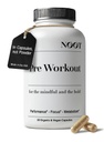 NOOT Pre Workout – Natural Pre Workout Supplement, Caffeine-Free, PreWorkout with L-Carnitine, Magnesium Taurate & Green Tea Extract for Endurance & Fat Burning for Women and Men, 60 Organic Capsules