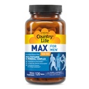 Country Life Max pour les hommes Multivitamine: Sans fer, sans gluten, Saw Palmetto, Lycopène, support quotidien pour l'énergie, le coeur et la santé des hommes,120 comprimés végétariens
