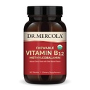 Dr. Mercola Organic Chewable Vitamin B12 Dietary Supplements, 30 Servings (30 Tablets), Natural Cherry Flavor with Other Natural Flavors, Non GMO, Gluten Free, Soy Free, USDA Organic
