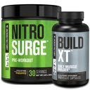 Jacked Factory Nitrosurge Pre-workout in Ananas & Build XT Muscle Building Bundle for Men & Women