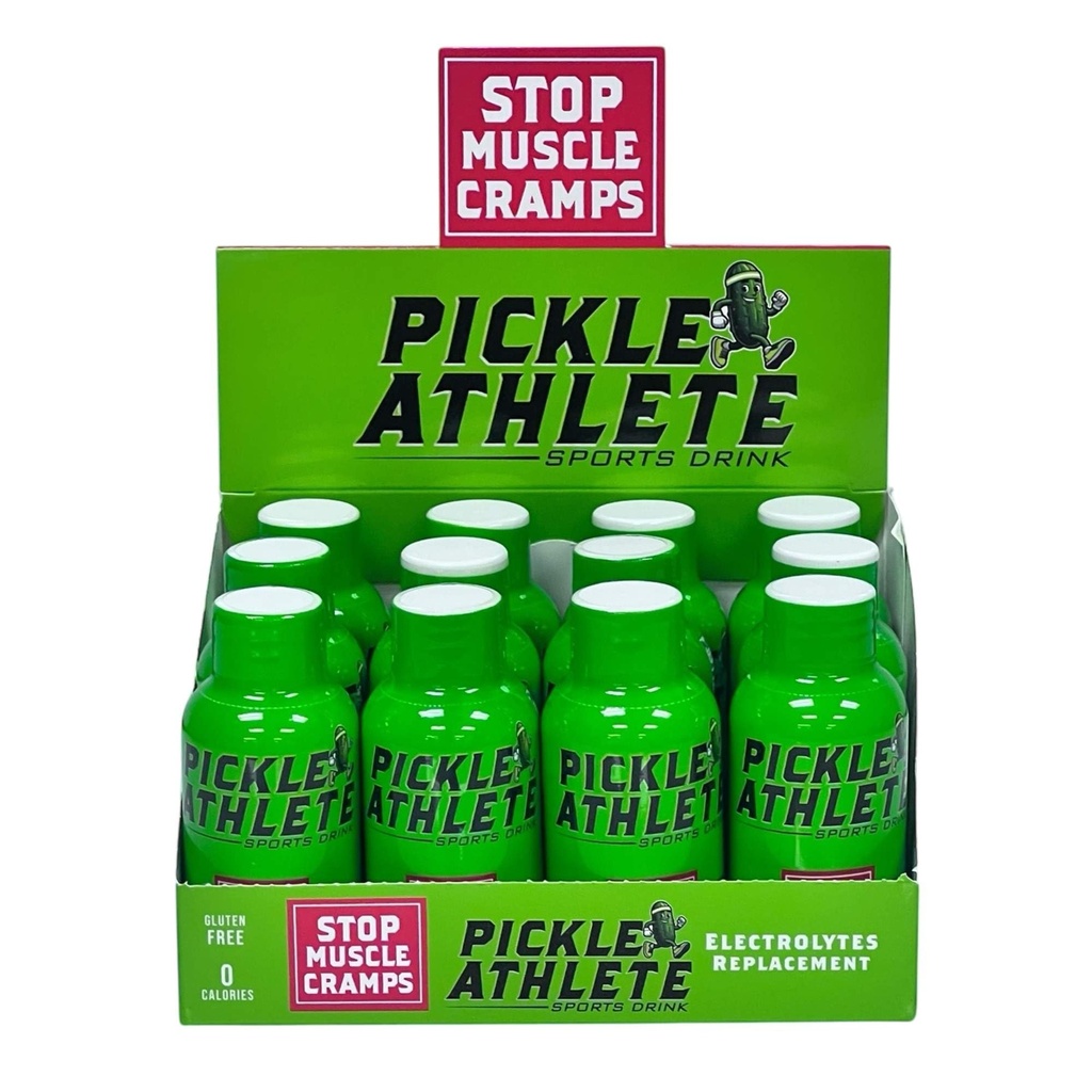 Pickle Athlete Dill Pickle Juice Shots for Cramps, Hydration & Sport Recovery - Sports Drink Shots - Electrolyte Drink for Cramps Relief - 2 Oz Shot