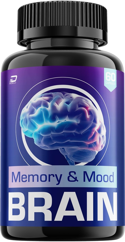Memory Mood Supplement Capsules – Memory and Mood Natural Blend Formula Focus Memory Support and Reviews (1 Pack – 60 Capsules)