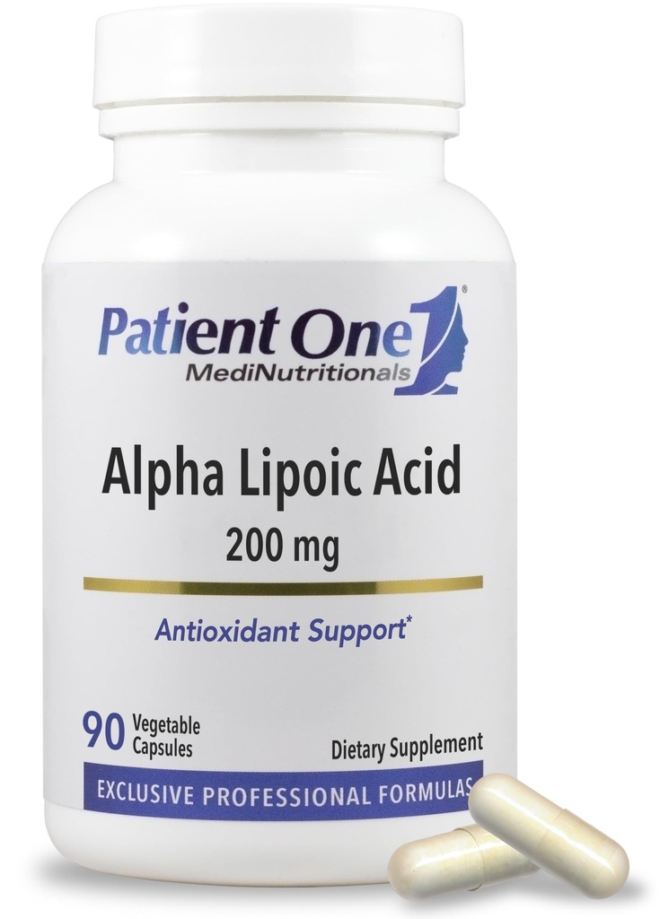 Patient One Alpha Lipoic Acid (ALA) 200 mg Antioxidant Supplement to Support Nerve and Liver Health*
