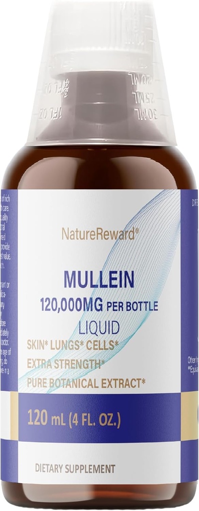 Mullein Liquid, Respiratory Health Support - Liquid, Tinctuur, Thee - 4 fl oz