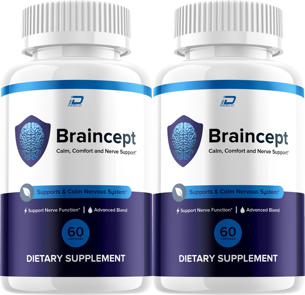Braincept Advanced Formula Supplement Capsules – Brain Cept Natural Blend Focus Memory Support and Reviews (2 Pack – 120 Capsules)