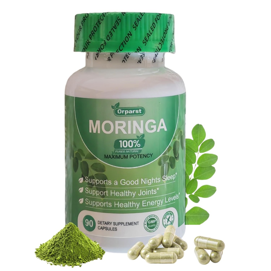 Moringa Capsules,90 Capsules 800mg Non-GMO and Gluten Free, Supports Energy, Healthy Skin & Metabolism, Immune Wellness