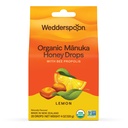 Wedderslepel Biologische Manuka Honey Drops, Lemon & Bee Propolis, 20 Graaf (pakket van 1) 
