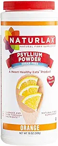 Suikervrije Psyllium Husk Fiber Powder, Orange Flavored 19 oz