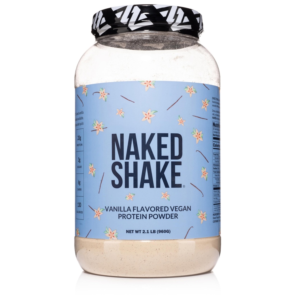 Naakte Shake - Vanille Proteïne Poeder - Plant Based Proteïne Shake met McT olie, Glutenvrije, Soy-Free, Geen Gmos of kunstmatige zoetstoffen - 30 porties