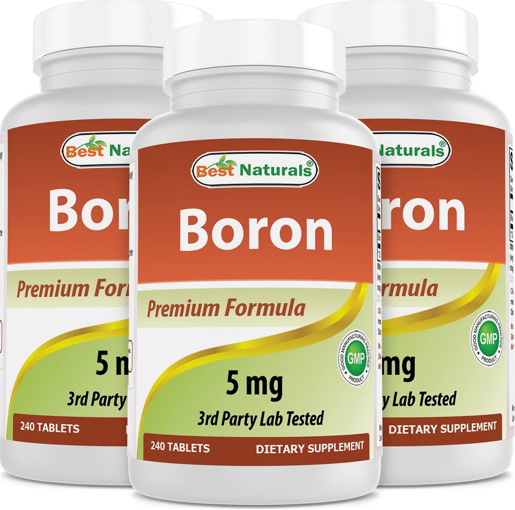 Best Naturals Boron Supplementen 5 mg 240 Tabletten (240 Tellen (verpakking van 3)